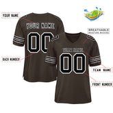 Custom Brown Black-White Classic Style Authentic Football Jersey